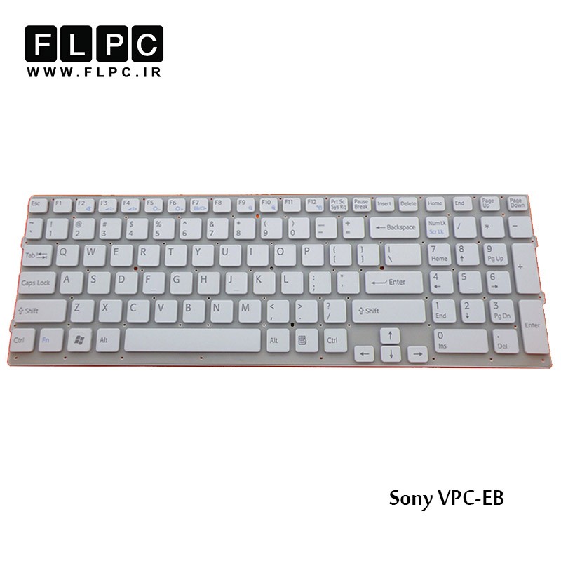 کیبورد لپ تاپ سونی Sony Laptop Keyboard VPC-EB سفید-اینتر کوچک-بدون فریم