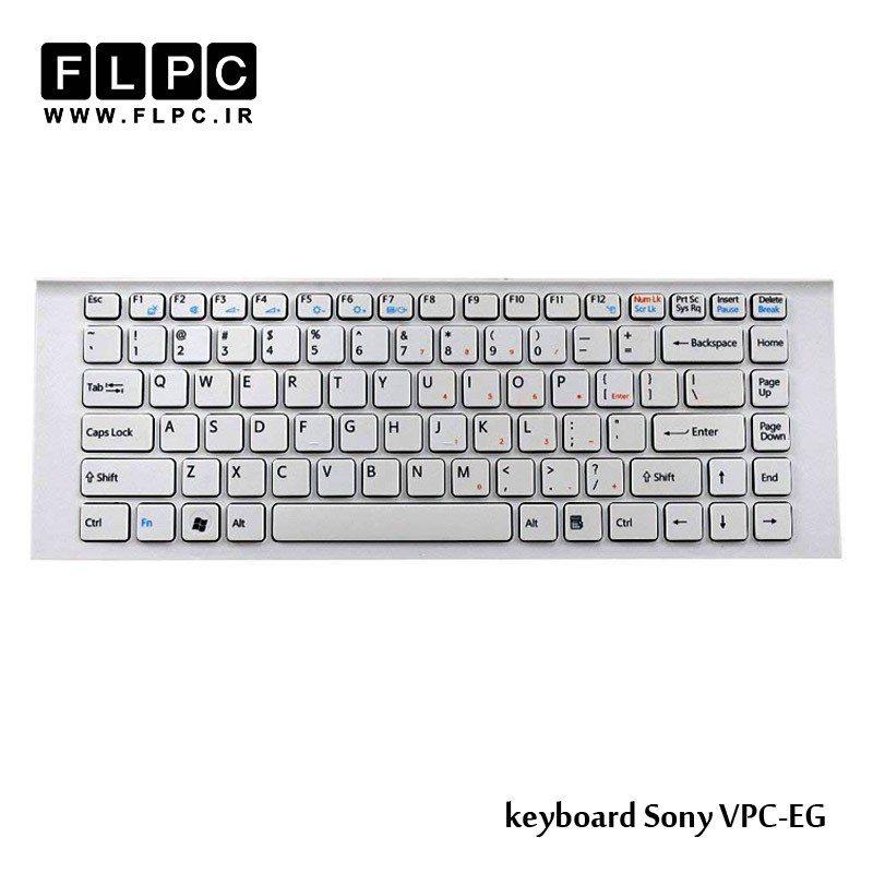 کیبورد لپ تاپ سونی Sony laptop keyboard VPC-EG سفید - بافریم