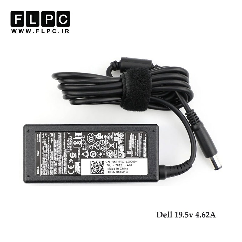 آداپتور لپ تاپ دل Dell 19.5V 4.62A New Org _7.4*5.0
