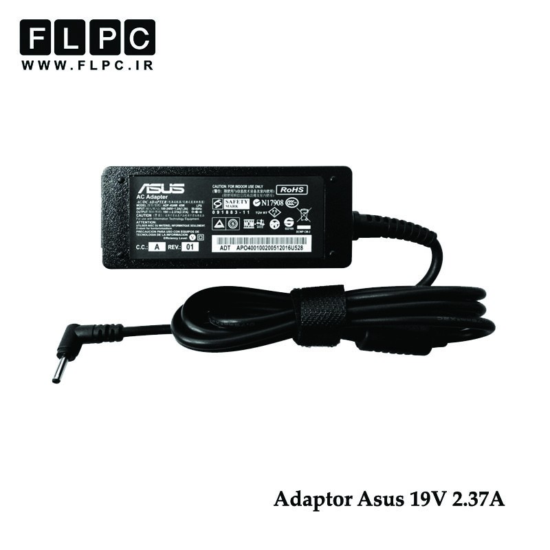 آداپتور لپ تاپ ایسوس Asus 19V 2.37A _3.0*1.1 زنبوکی سرریز