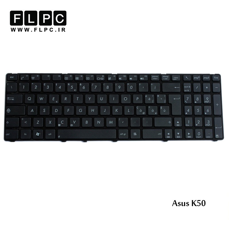 کیبورد لپ تاپ ایسوس Asus Laptop Keyboard K50 مشکی-با فریم