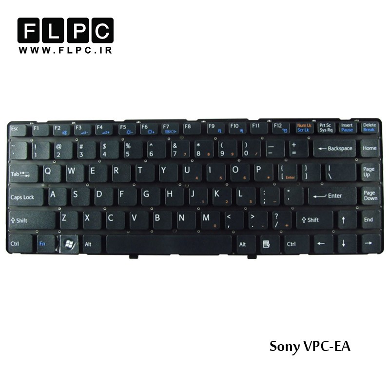 کیبورد لپ تاپ سونی Sony Laptop Keyboard VPC-EA مشکی-اینتر کوچک -بدون فریم