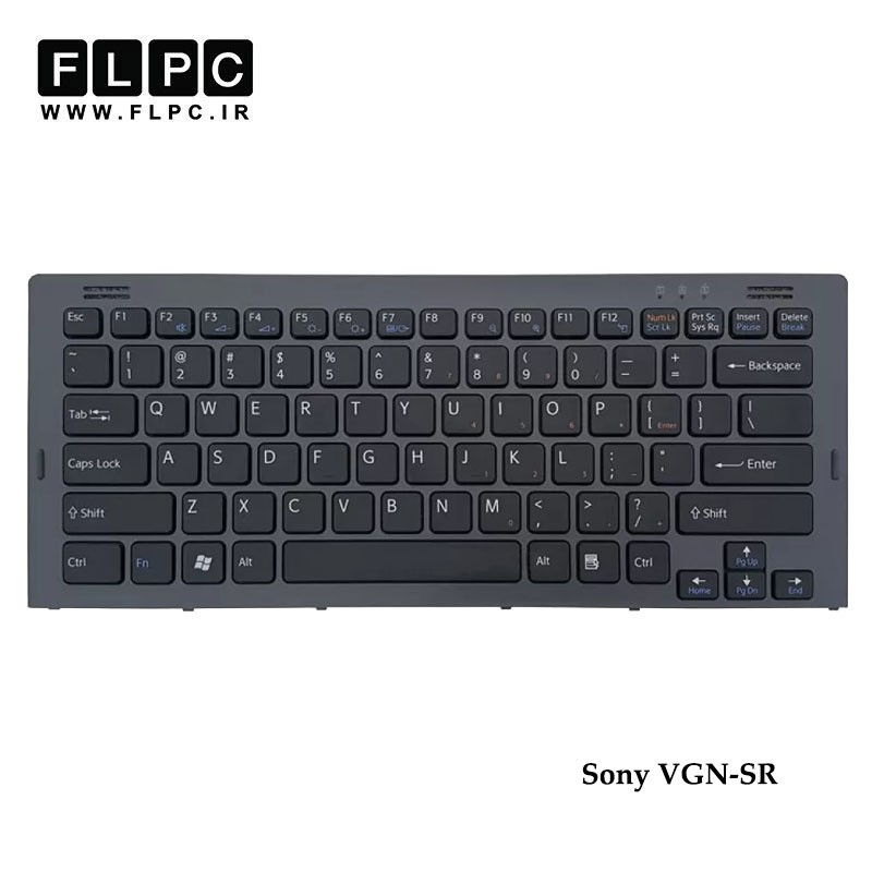 کیبورد لپ تاپ سونی Sony Laptop Keyboard VGN-SR مشکی-اینتر کوچک-بافریم نوک مدادی