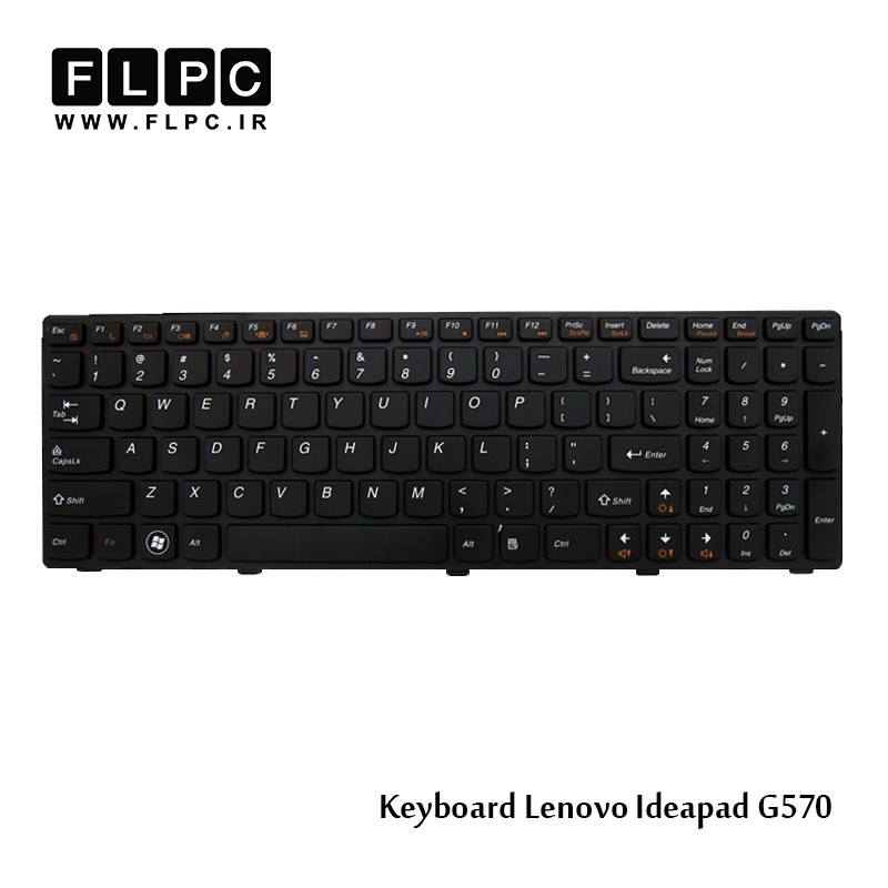 کیبورد لپ تاپ لنوو G570 مشکی-با فریم Lenovo IdeaPad G570 Laptop Keyboard