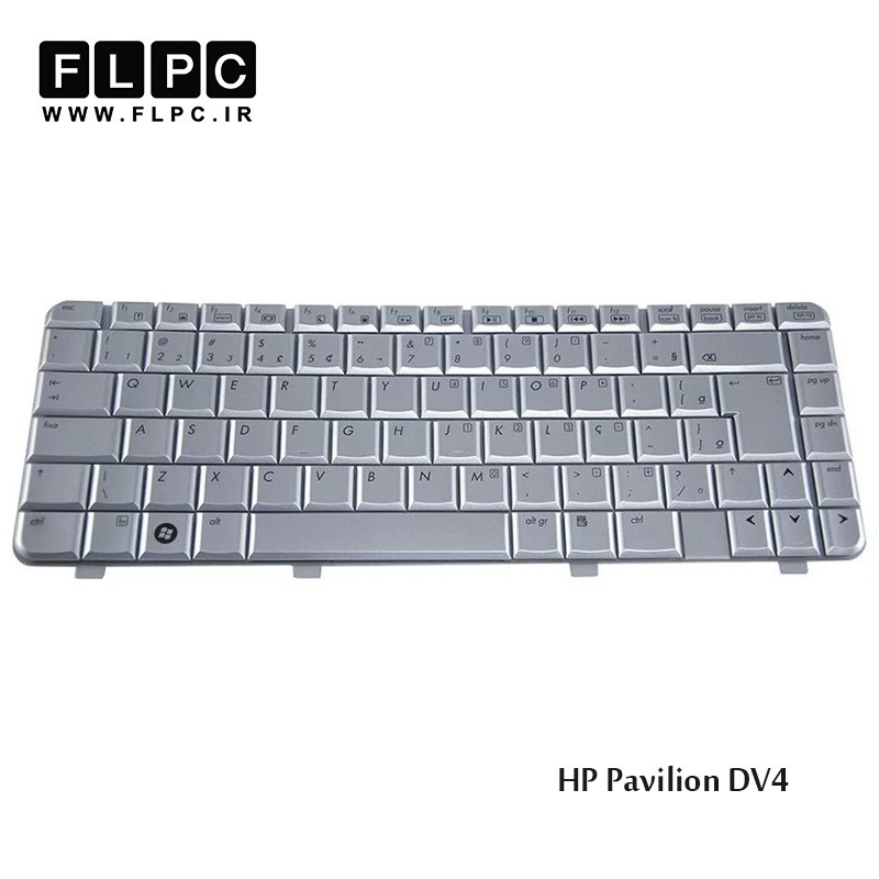 کیبورد لپ تاپ اچ پی نقره ای HP laptop keyboard Pavilion DV4-1000 Silver