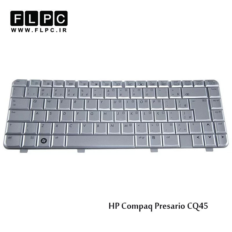 کیبورد لپ تاپ اچ پی نقره ای HP laptop keyboard Compaq Presario CQ45 Silver