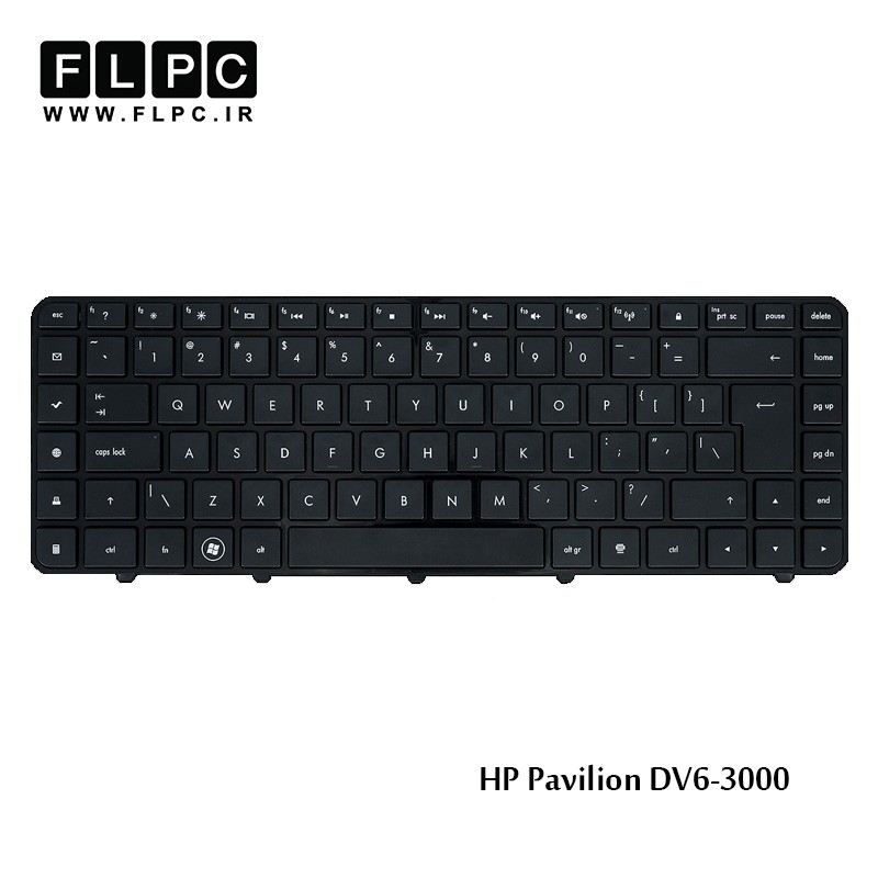 کیبرد لپ تاپ اچ پی HP Laptop Keyboard Pavilion DV6-3000 مشکی-با فریم
