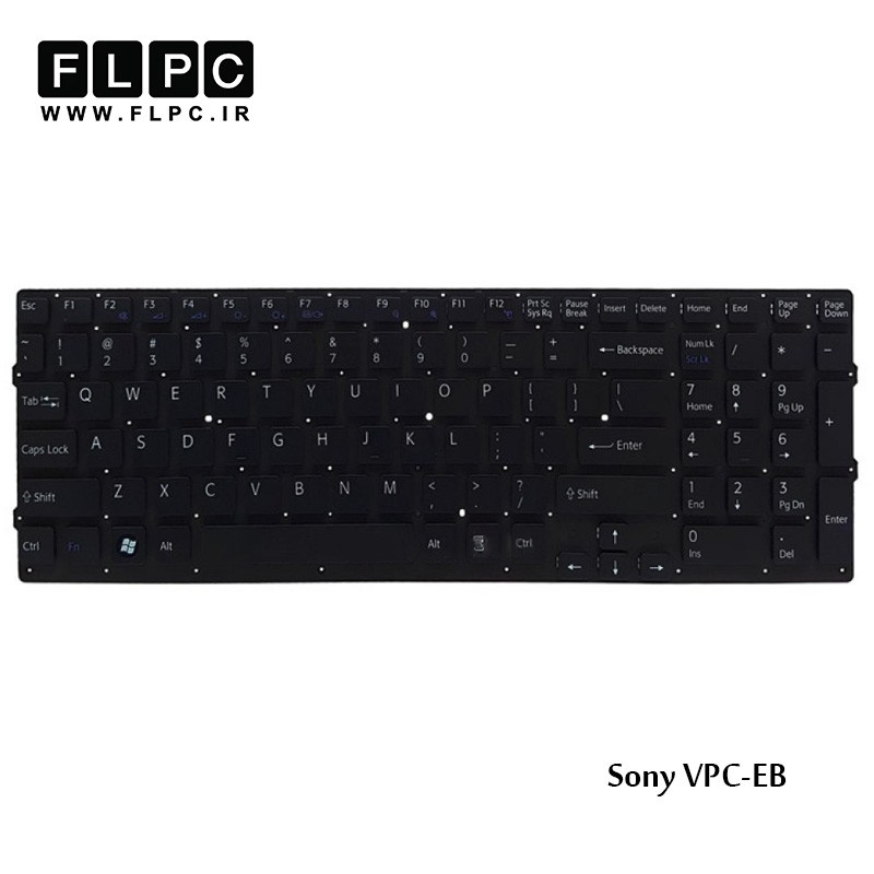 کیبورد لپ تاپ سونی Sony Laptop Keyboard VPC-EB مشکی-اینتر کوچک-بدون فریم