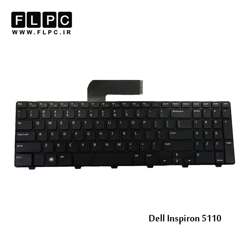 کیبورد لپ تاپ دل Dell Inspiron N5110 مشکی-اینتر کوچک-با فریم