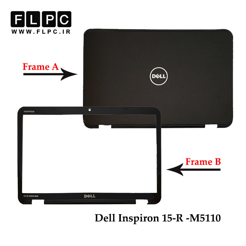 قاب پشت و جلو ال سی دی لپ تاپ دل Dell Inspiron 15R-M5110 _Cover A+B مشکی