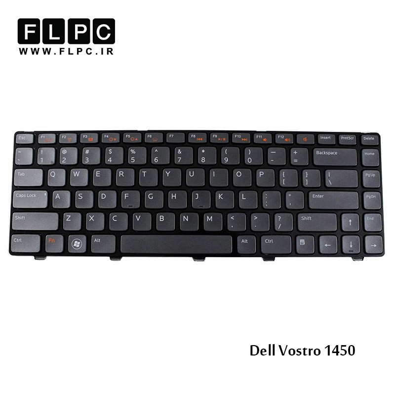 کیبورد لپ تاپ دل 1450 مشکی-بافریم Dell Vostro 1450 Laptop Keyboard