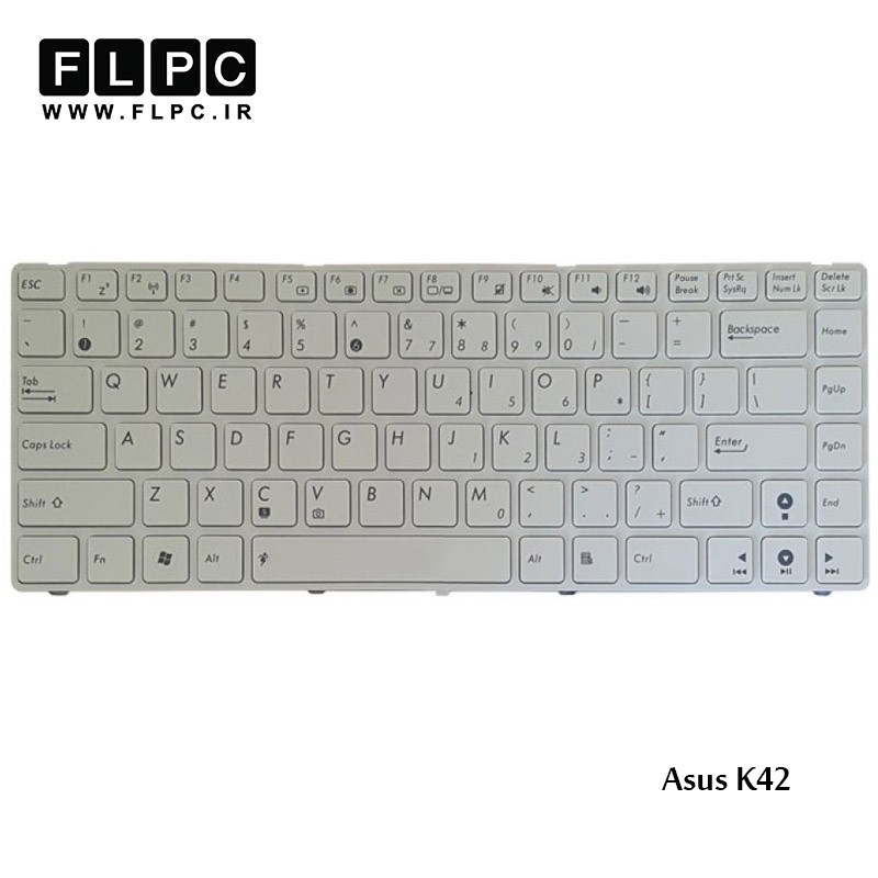 کیبورد لپ تاپ ایسوس Asus Laptop Keyboard K42 سفید