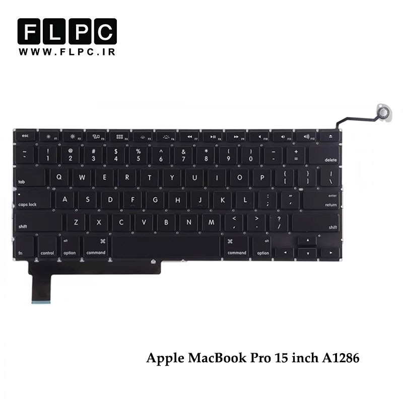 کیبورد لپ تاپ اپل پرو 15-A1286 مشکی - به همراه کلید پاور APPLE Macbook Pro 15-A1286 Laptop Keyboard