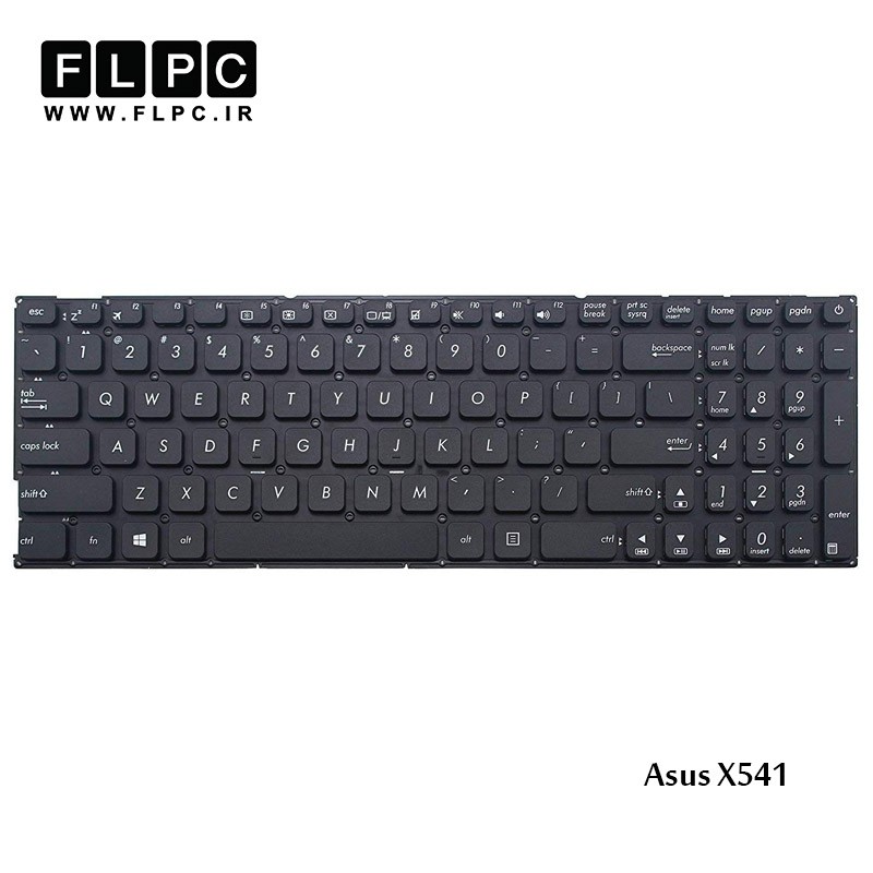 کیبورد لپ تاپ ایسوس X541 مشکی- بدون فریم Asus VivoBook X541 Laptop Keyboard