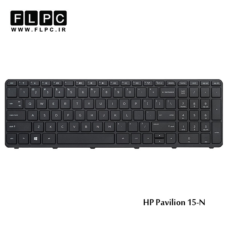 کیبورد لپ تاپ اچ پی 15-N مشکی-اینتر کوچک-بافریم HP Pavilion 15-N Laptop Keyboard