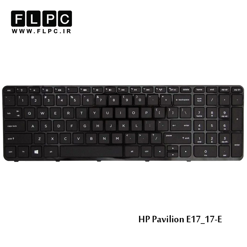 کیبورد لپ تاپ اچ پی (HP Laptop Keyboard Pavilion E17 (17-E مشکی-با فریم