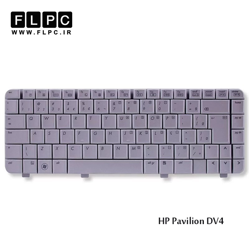  Keyboard Laptop HP DV4 Silver کیبرد-کی برد لپ تاپ اچ پی نقره ای