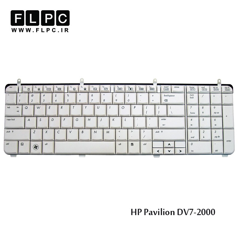 کیبورد لپ تاپ اچ پی HP Laptop Keyboard Pavilion DV7-2000 سفید