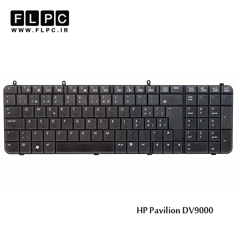 کیبورد لپ تاپ اچ پی HP laptop keyboard Pavilion DV9000 مشکی