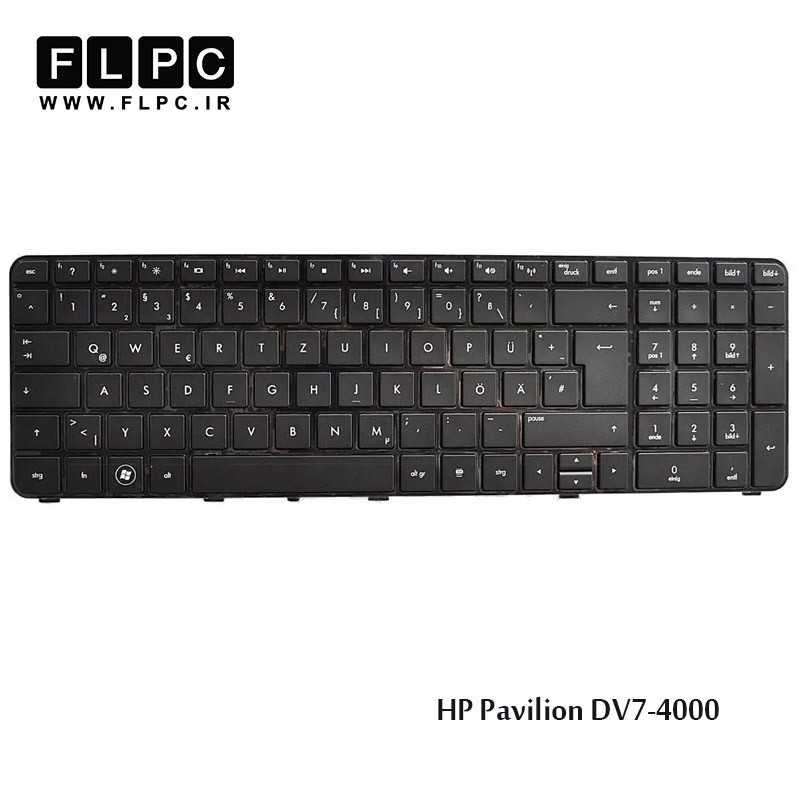 کیبورد لپ تاپ اچ پی HP Laptop Keyboard Pavilion DV7-4000 مشکی- با فریم