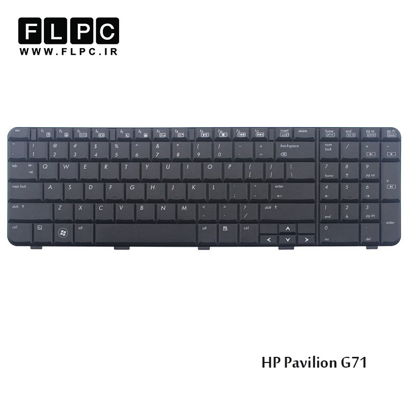 کیبورد لپ تاپ اچ پی HP Laptop Keyboard Pavilion G71 مشکی