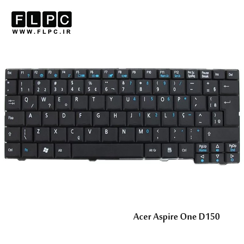 کیبورد لپ تاپ ایسر Acer Laptop Keyboard Aspire One D150 مشکی