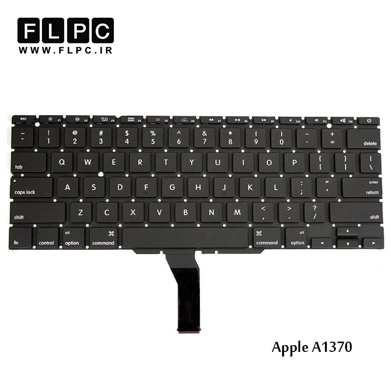 کیبورد لپ تاپ اپل A1370 مشکی-اینتر کوچک Apple A1370 Laptop Keyboard