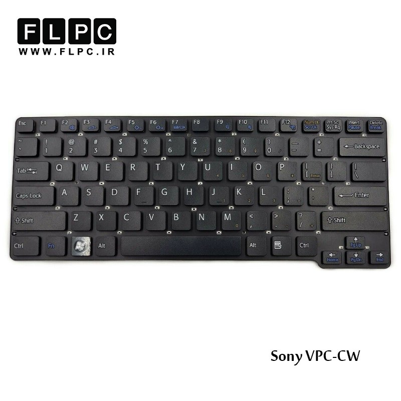 کیبورد لپ تاپ سونی Sony Laptop Keyboard VPC-CW مشکی-اینتر کوچک-بدون فریم