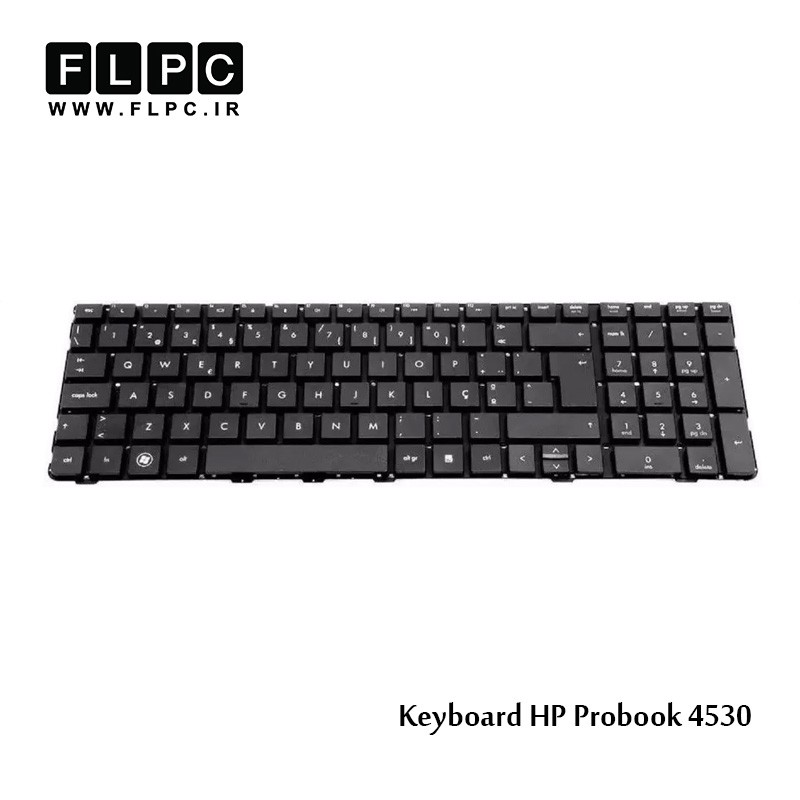 کیبرد لپ تاپ اچ پی HP Laptop Keyboard ProBook 4530 مشکی-اینتر بزرگ-بدون فریم