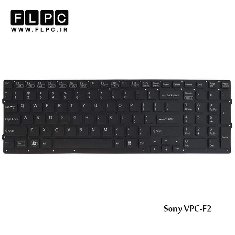 کیبورد لپ تاپ سونی Sony Laptop Keyboard VPC-F2 مشکی-اینتر کوچک-بدون فریم