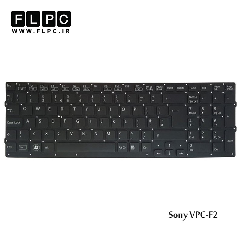 کیبورد لپ تاپ سونی Sony Laptop Keyboard VPC-F2 مشکی-اینتر بزرگ-بدون فریم