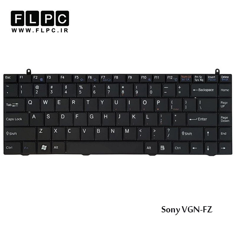 کیبورد لپ تاپ سونی Sony Laptop Keyboard VGN-FZ مشکی