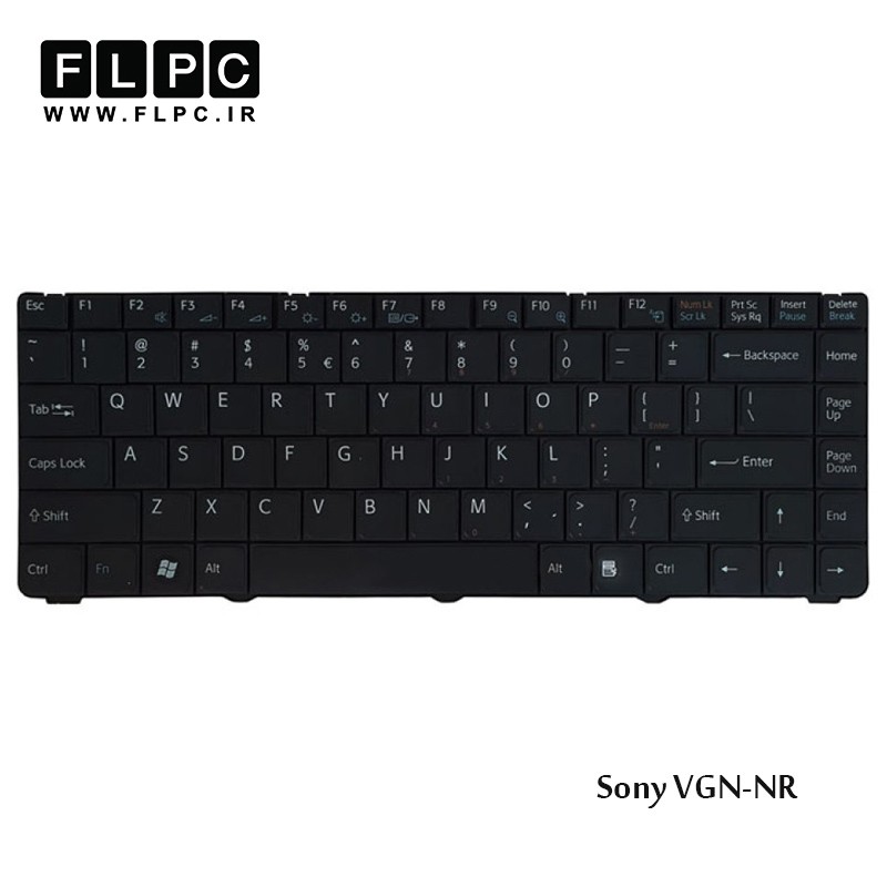 کیبورد لپ تاپ سونی Sony Laptop Keyboard VGN-NR مشکی-فلت کج
