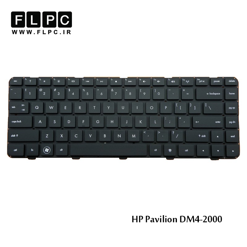کیبورد لپ تاپ اچ پی HP Laptop Keyboard Pavilion DM4-2000 مشکی-اینتر کوچک-بدون بک لایت-بدون فریم