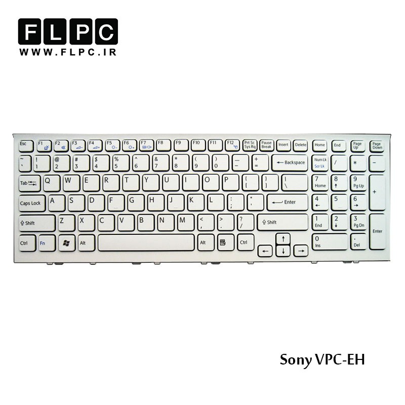 کیبورد لپ تاپ سونی Sony VPC-EH سفید-بافریم