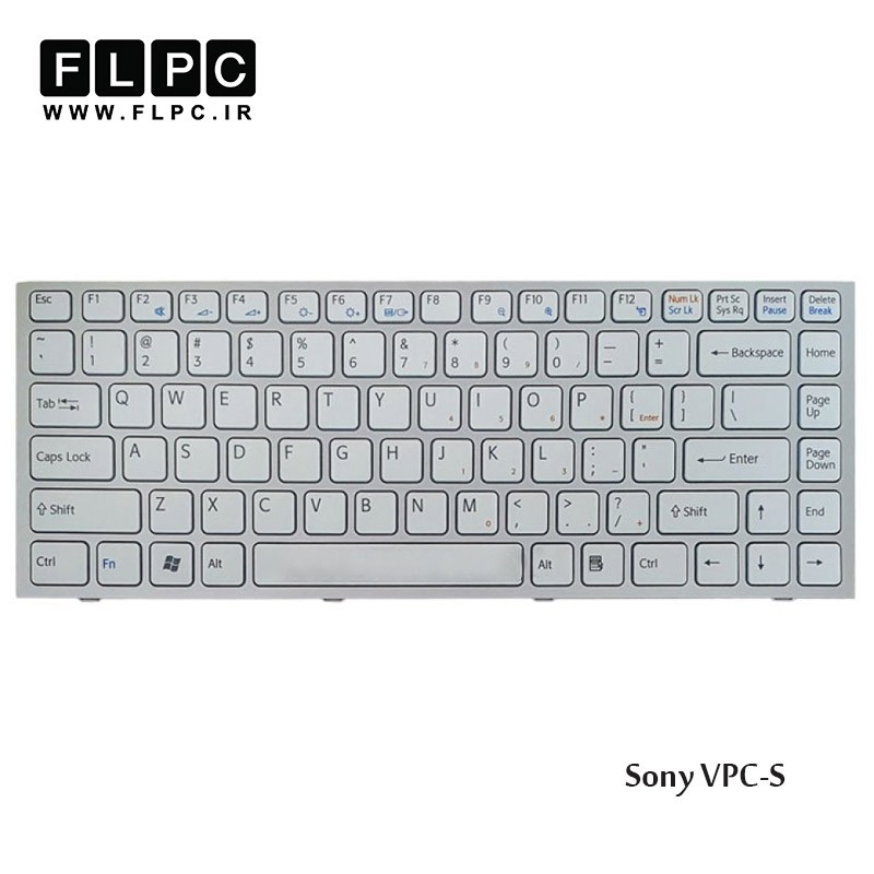 کیبورد لپ تاپ سونی Sony Laptop Keyboard VPC-S سفید-بافریم