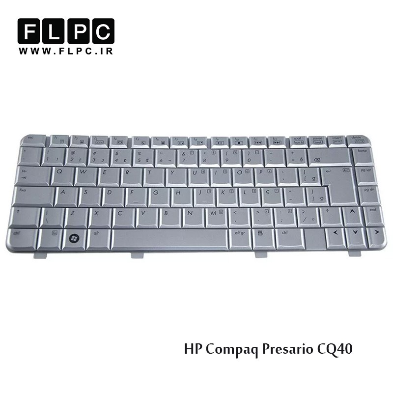کیبورد لپ تاپ اچ پی HP Laptop Keyboard Compaq Presario CQ40 نقره ای