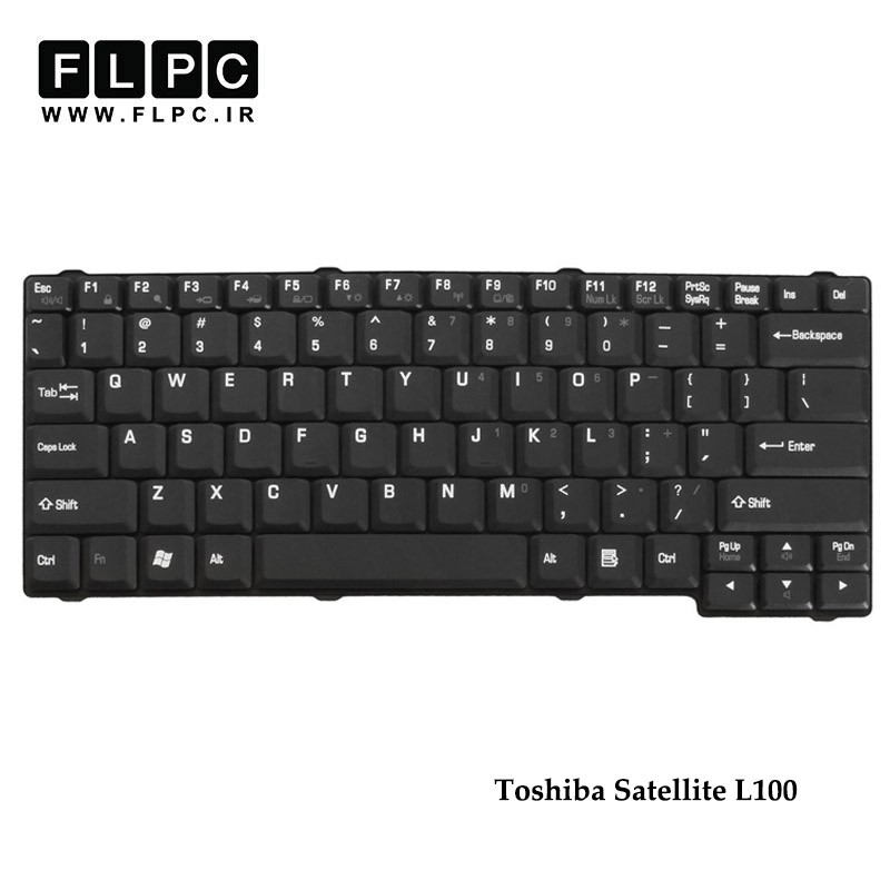 کیبورد لپ تاپ توشیبا Toshiba Satellite L100 Laptop Keyboard مشکی -بدون پیچ