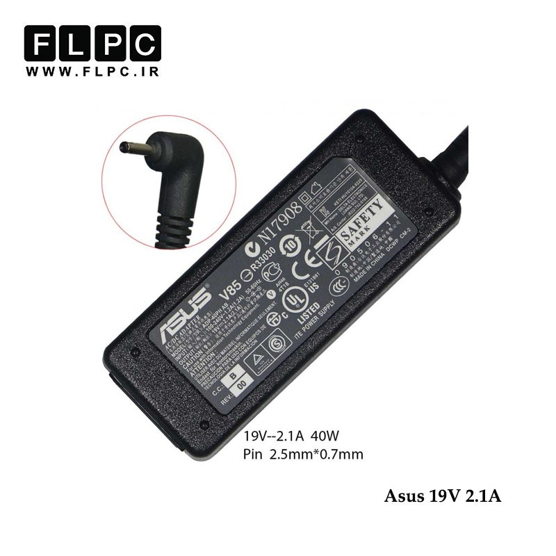 آداپتور لپ تاپ ایسوس 19ولت 2.1 آمپر 40 وات Asus 19V 2.1A 40W Laptop AC adaptor