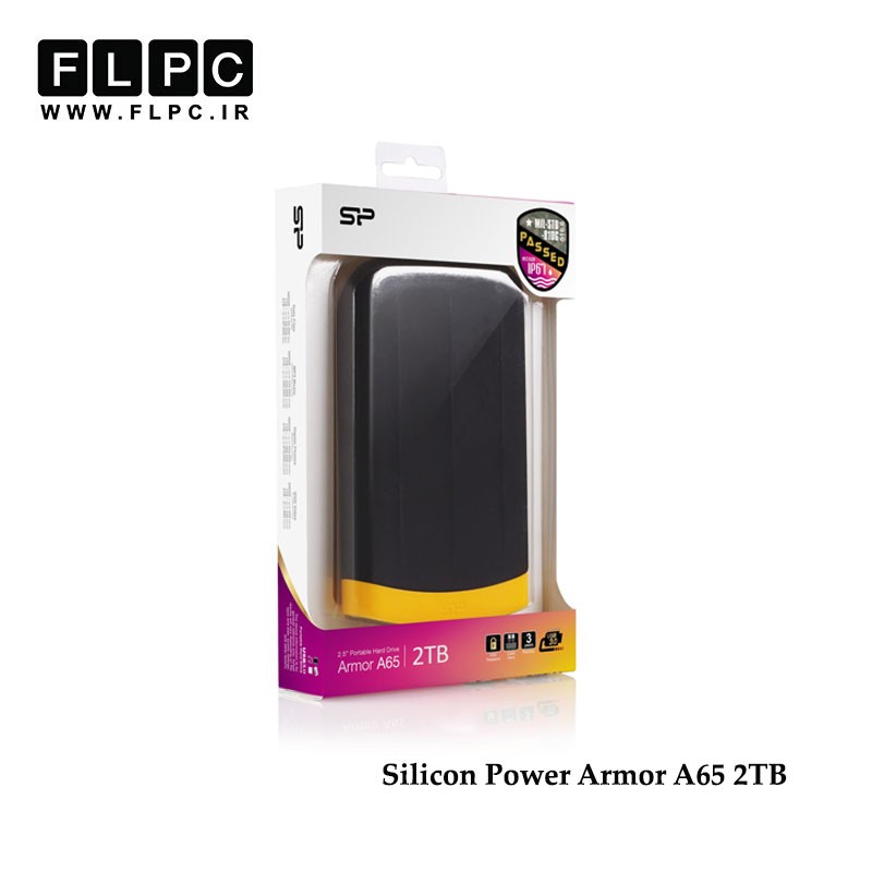 هارد اکسترنال سیلیکون پاور 2 ترابایت/Silicon Power Armor A65 External Hard Drive 2TB