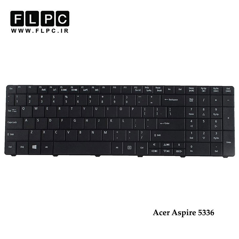 کیبورد لپ تاپ ایسر Acer Aspire 5336 Laptop Keyboard مشکی - با دکمه پهن