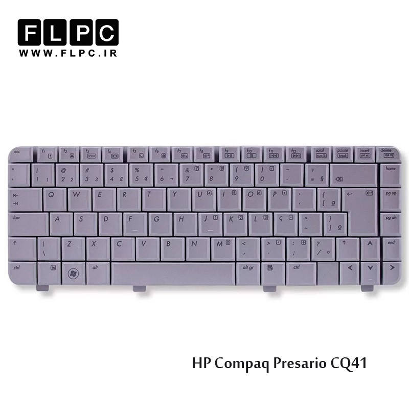 کیبورد لپ تاپ اچ پی HP Laptop Keyboard Compaq Presario CQ41 سفید