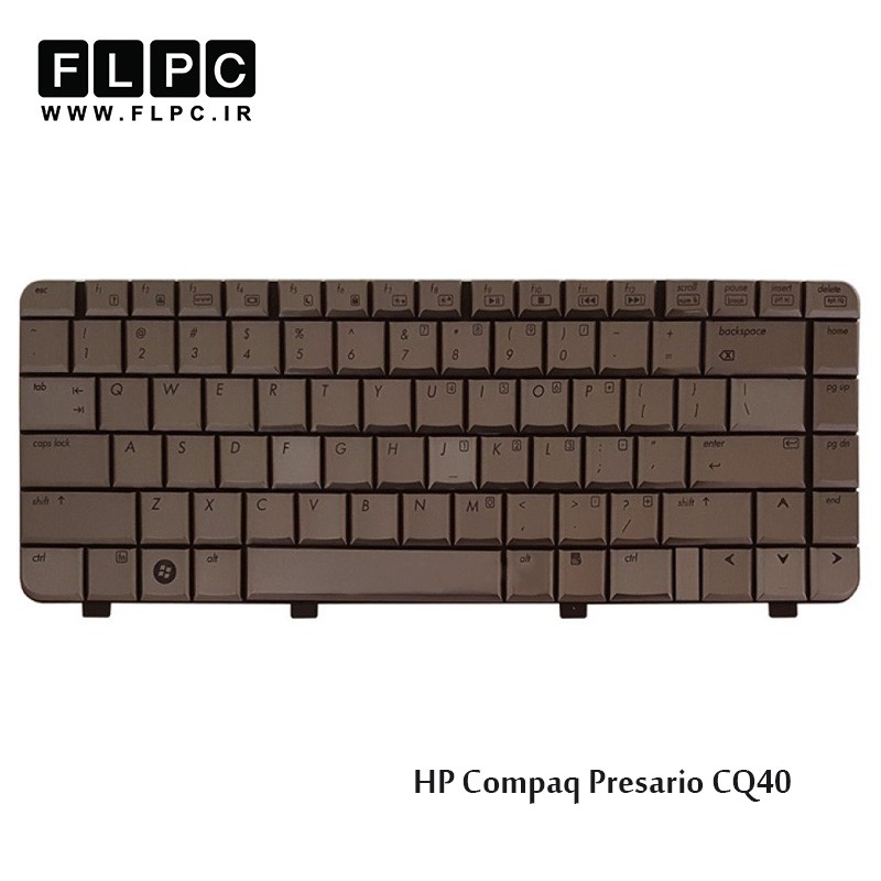کیبورد لپ تاپ اچ پی HP Laptop Keyboard Compaq Presario CQ40 قهوه ای