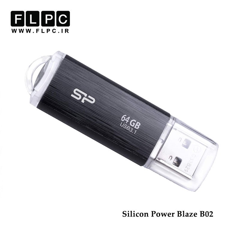 فلش مموری مدل Blaze B02  سیلیکون پاور 64 گیگابایت// Silicon Power Blaze B02 Flash Memory 64GB