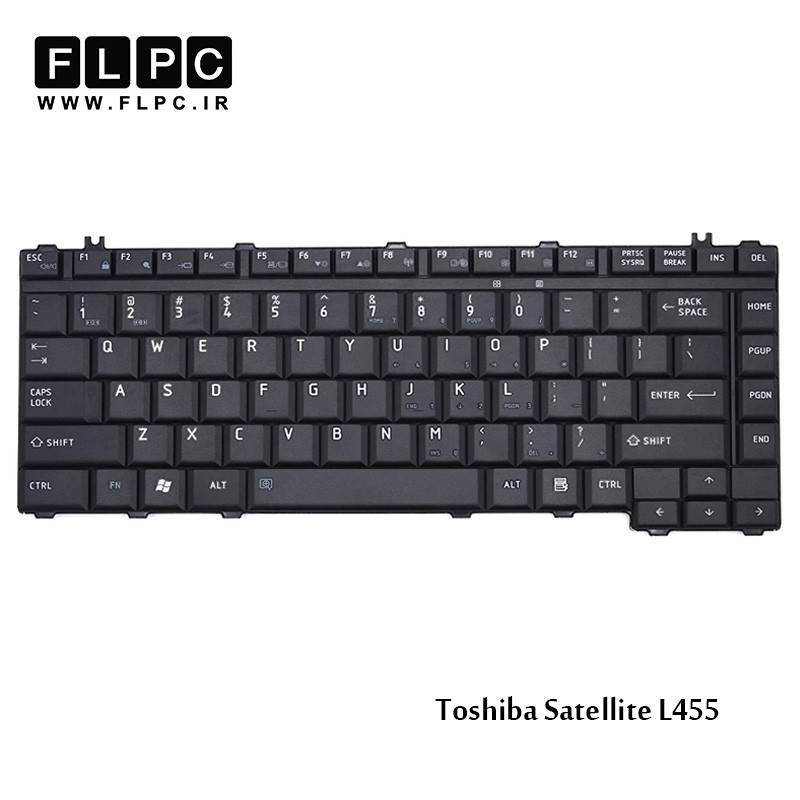 کیبورد لپ تاپ توشیبا Toshiba Laptop Keyboard Satellite L455 مشکی