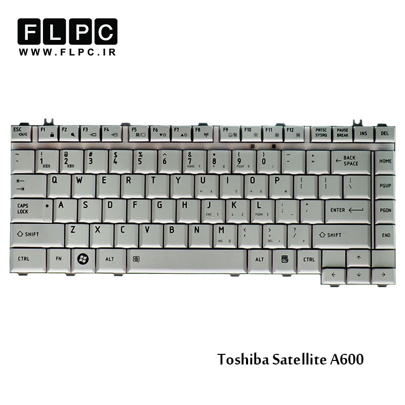 کیبورد لپ تاپ توشیبا Toshiba Laptop Keyboard Satellite A600 سفید