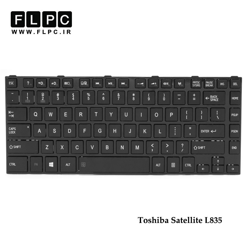 کیبورد لپ تاپ توشیبا Toshiba Satellite L835 Laptop Keyboard مشکی- بافریم