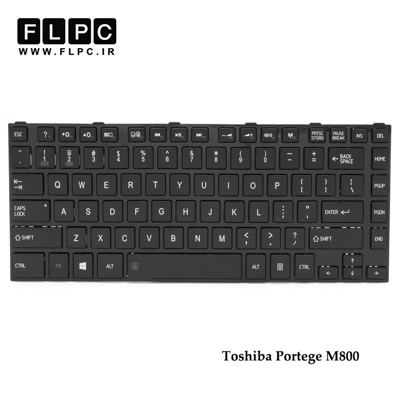 کیبورد لپ تاپ توشیبا Toshiba Portege M800 Laptop Keyboard مشکی- بافریم