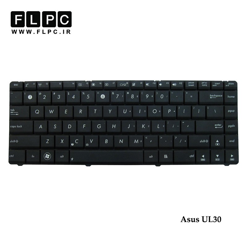 کیبورد لپ تاپ ایسوس Asus UL30 Laptop keyboard مشکی-بدون فریم