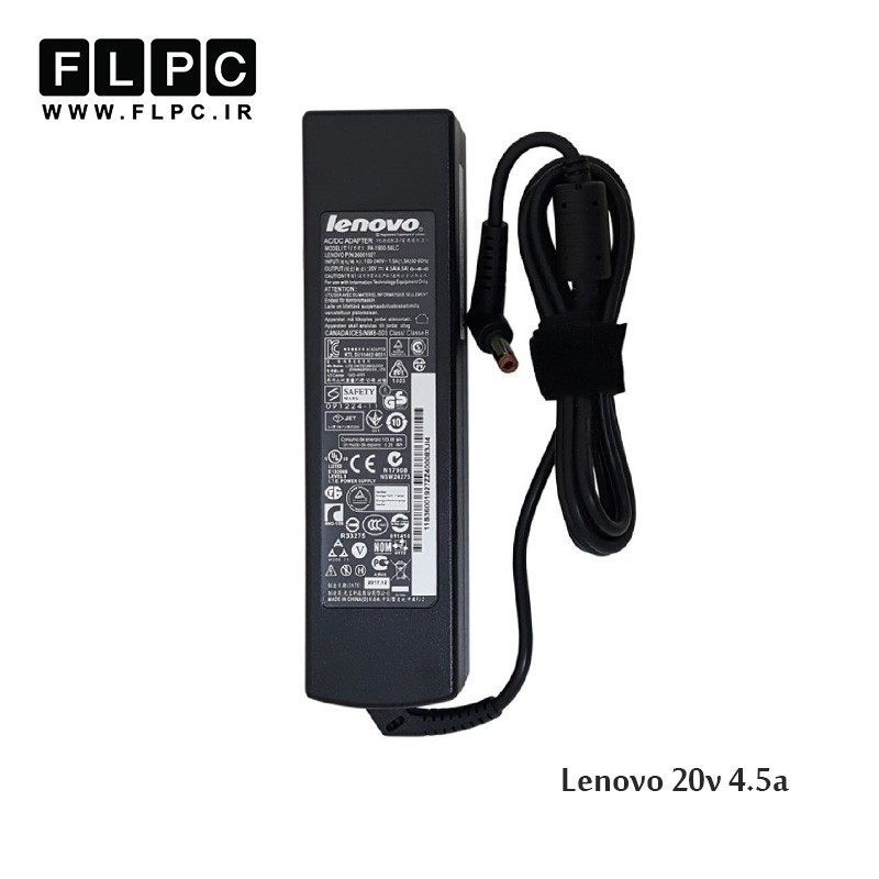 آداپتور لپ تاپ لنوو Lenovo 20V 4.5A Org Plus _Long 5.5*2.5 سرنرمال
